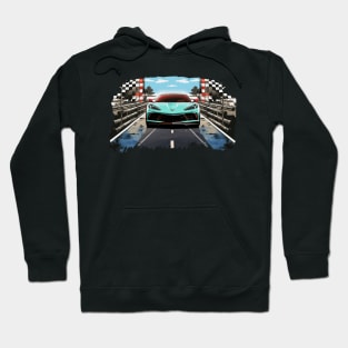 Cacti C8 Corvette Racecar Supercar Sports Car C8 Hoodie